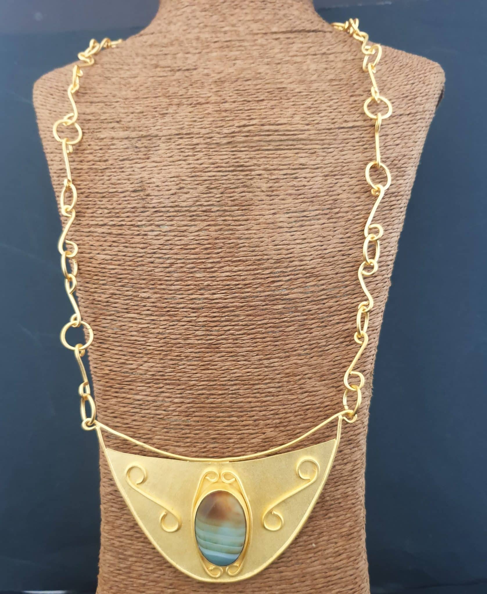 Big colored agate necklace 1 Big colored agate necklace