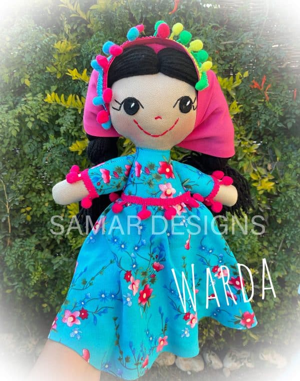 Egyptian folkloric handmade soft doll “ Warda”