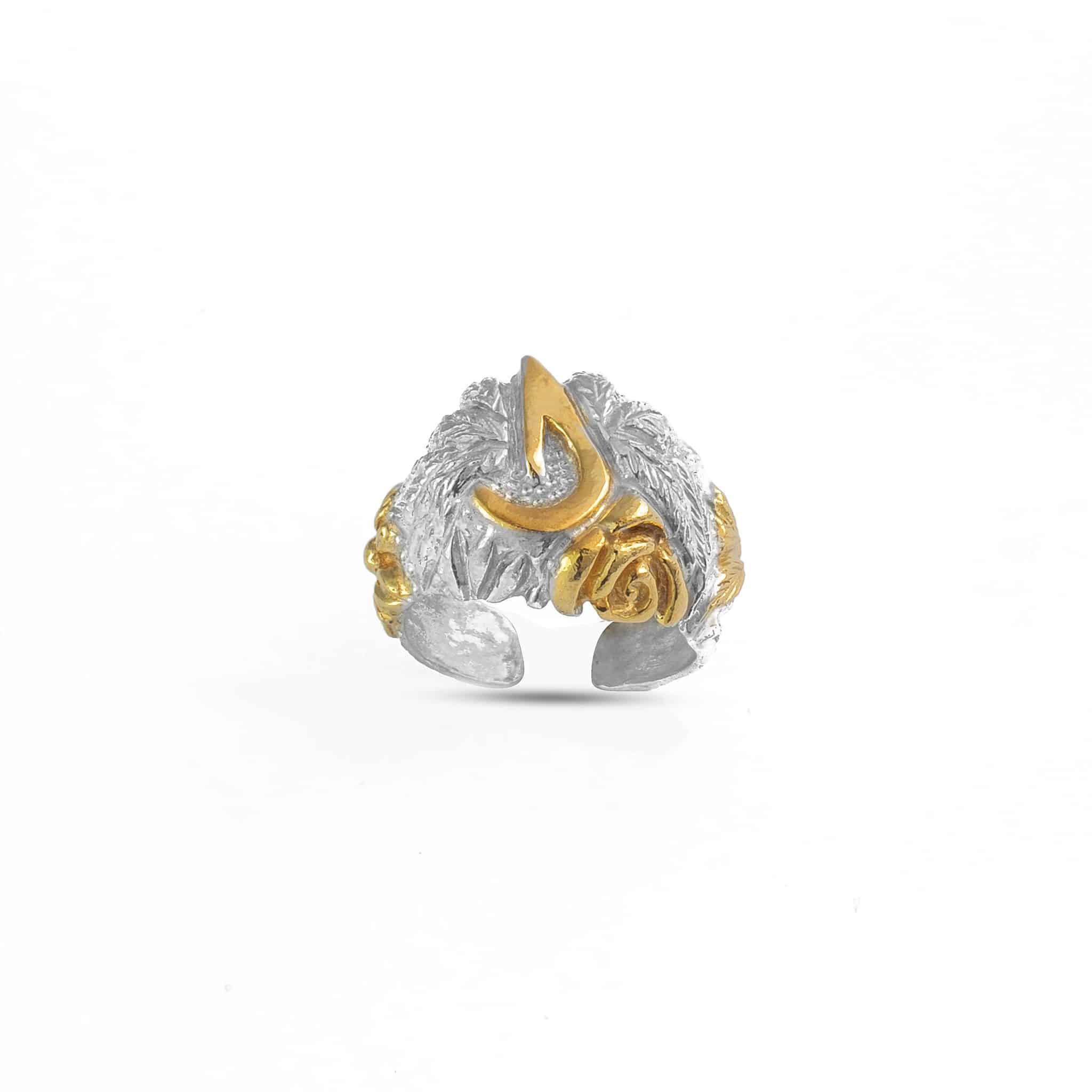Calligraphy Collection, Arabic Initials , Letter Lam ل , Adjustable Ring 1 Calligraphy Collection, Arabic Initials , Letter Lam ل , Adjustable Ring