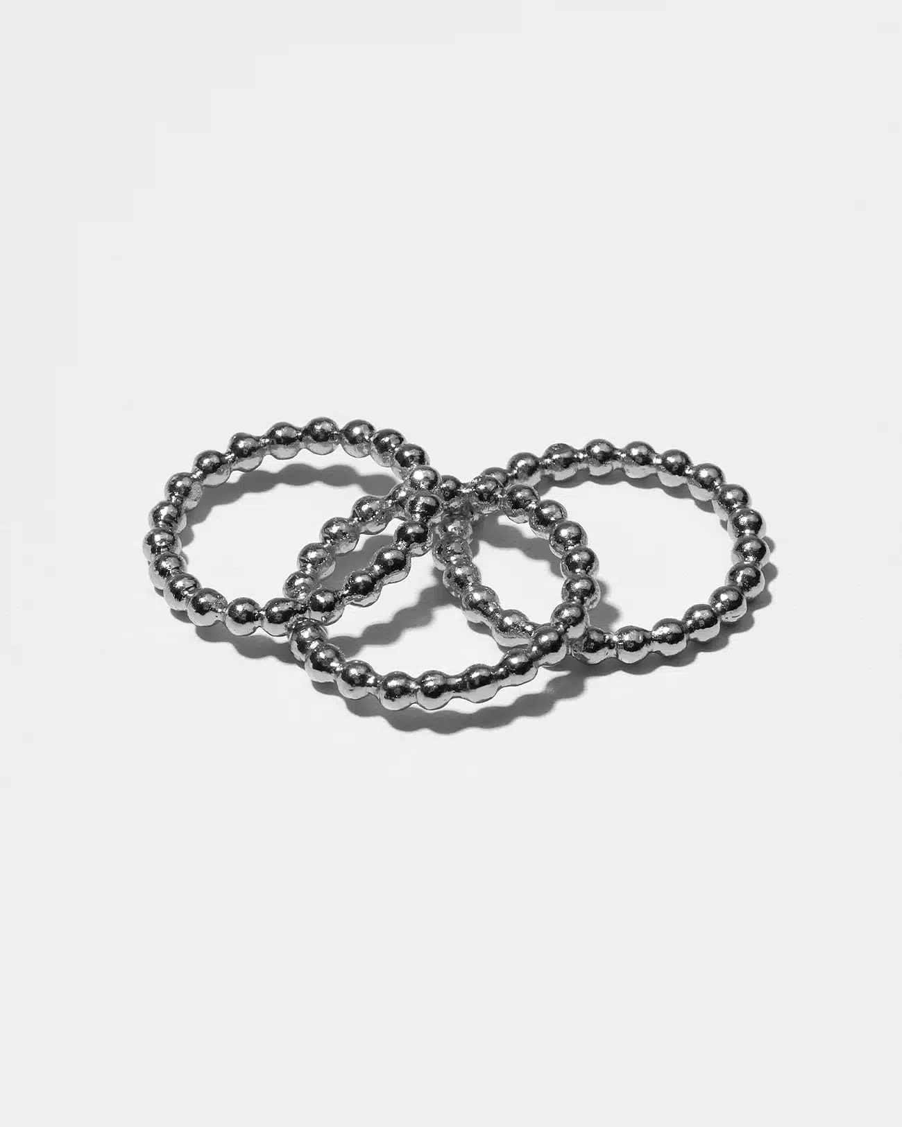 Just Rings Collection, Stacking Balls Ring 4 Ball Platinum Stacking Rings SZR245.1