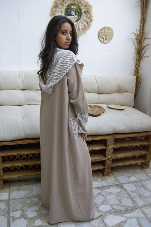 Linen Abaya (Net hooded)