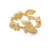 Flowery Collection, Collective 3 Flowers & Leaves Engraved Ring