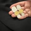 Golden petals earrings