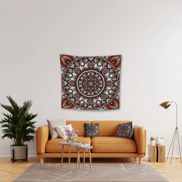 Mandala dots tapestry