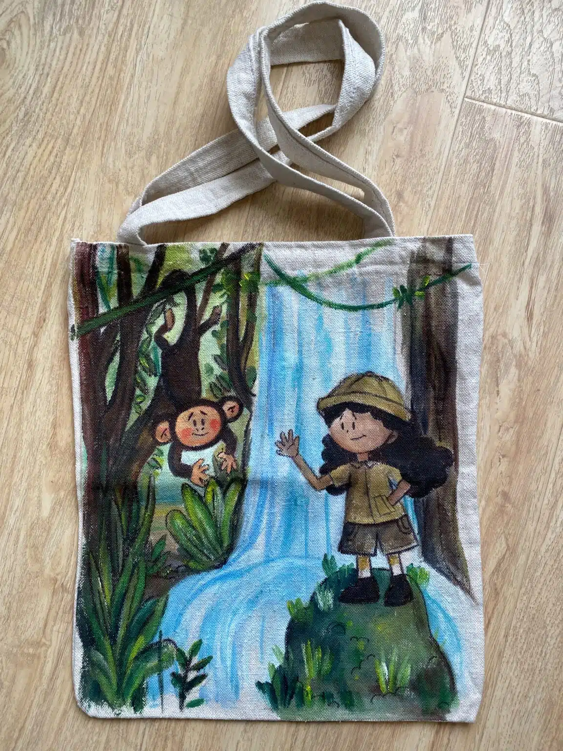 Hand painted tote bag 5 IMG 6058 scaled