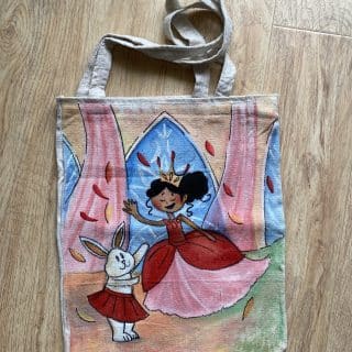 Hand painted tote bag