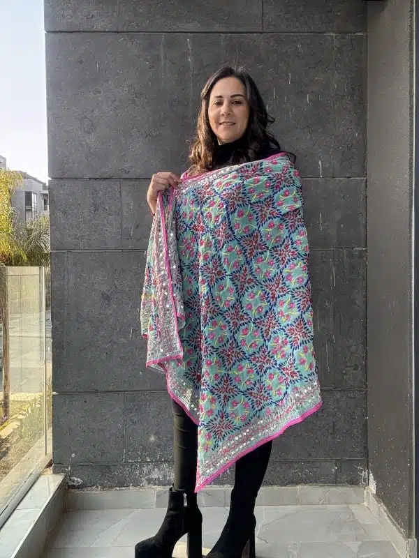 Embroidery shawl