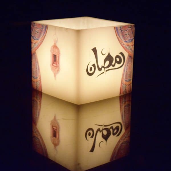 Ramadan Candle, Flameless Candle, Handmade Hollow Candle.