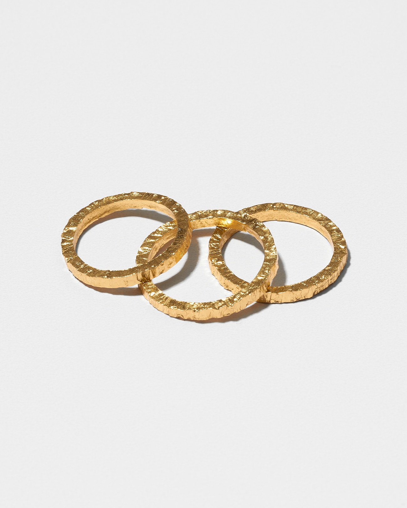 Just Rings Collection, Stacking Lines Ring 7 Lines Gold Stacking Rings SZR248.2