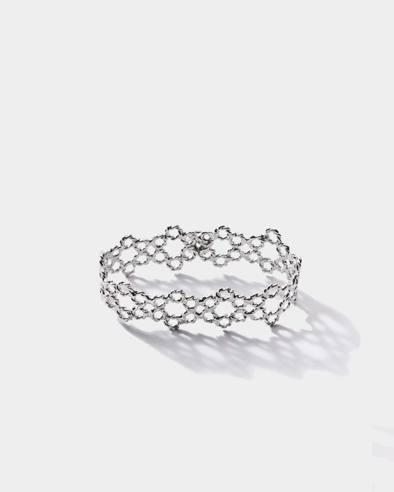 Dentellier Collection , Double Fingers Band Ring 2 Push Pepper02040 16