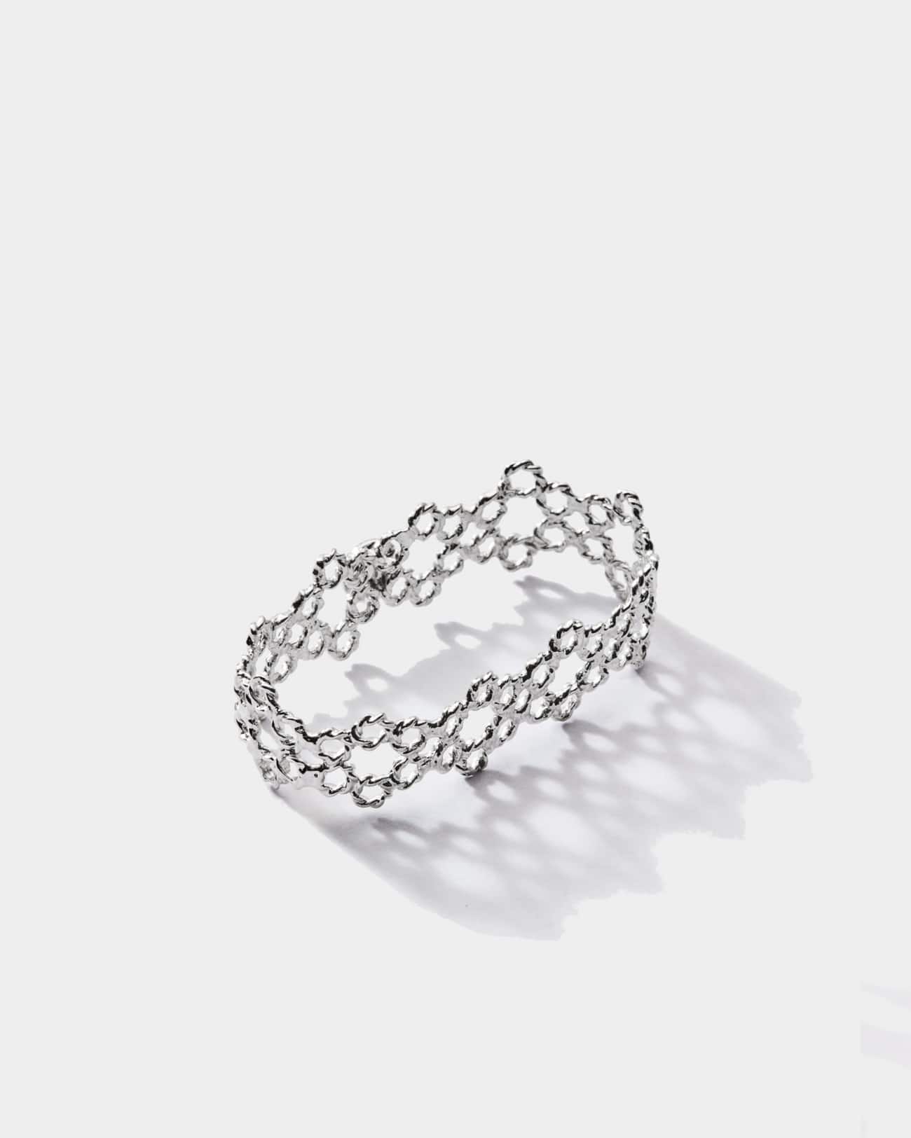 Dentellier Collection , Double Fingers Band Ring 1 Dentellier Collection , Double Fingers Band Ring