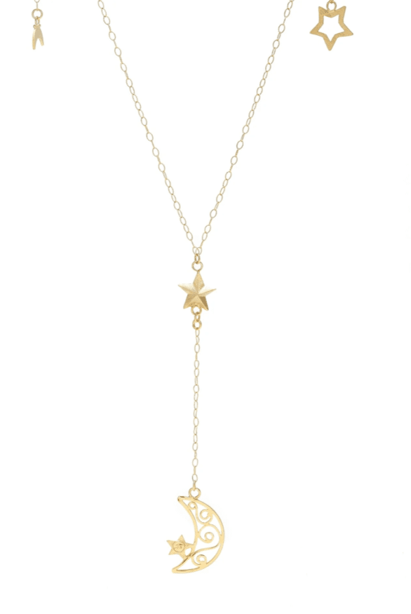 Summer Night Collection, Star & Half Moon Necklace