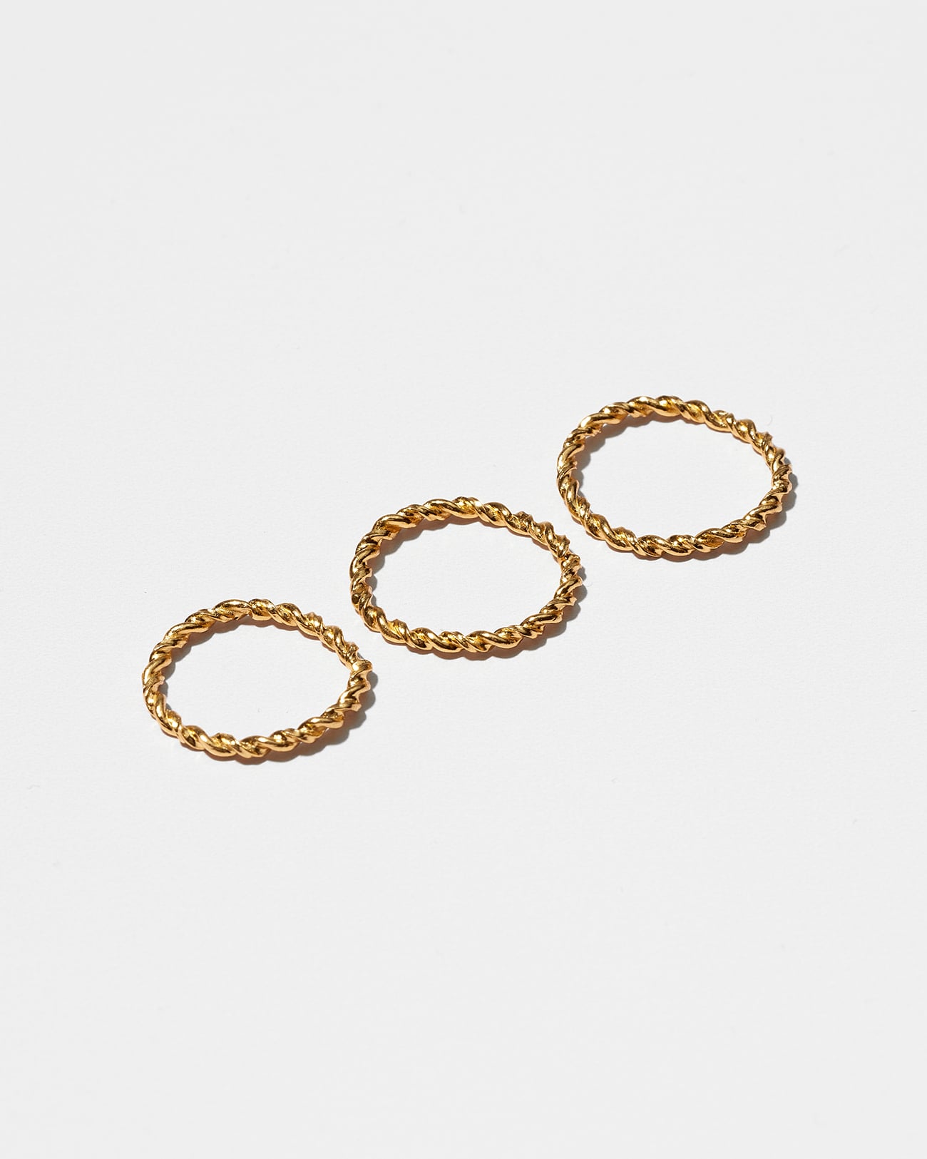 Just Rings Collection, Stacking Twisted Ring 7 Twisted Gold Stacking Rings SZR246.6