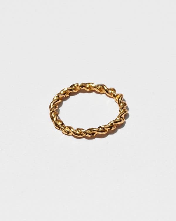 Just Ring Collection , Knuckle Rings, Twisted Gold Plated