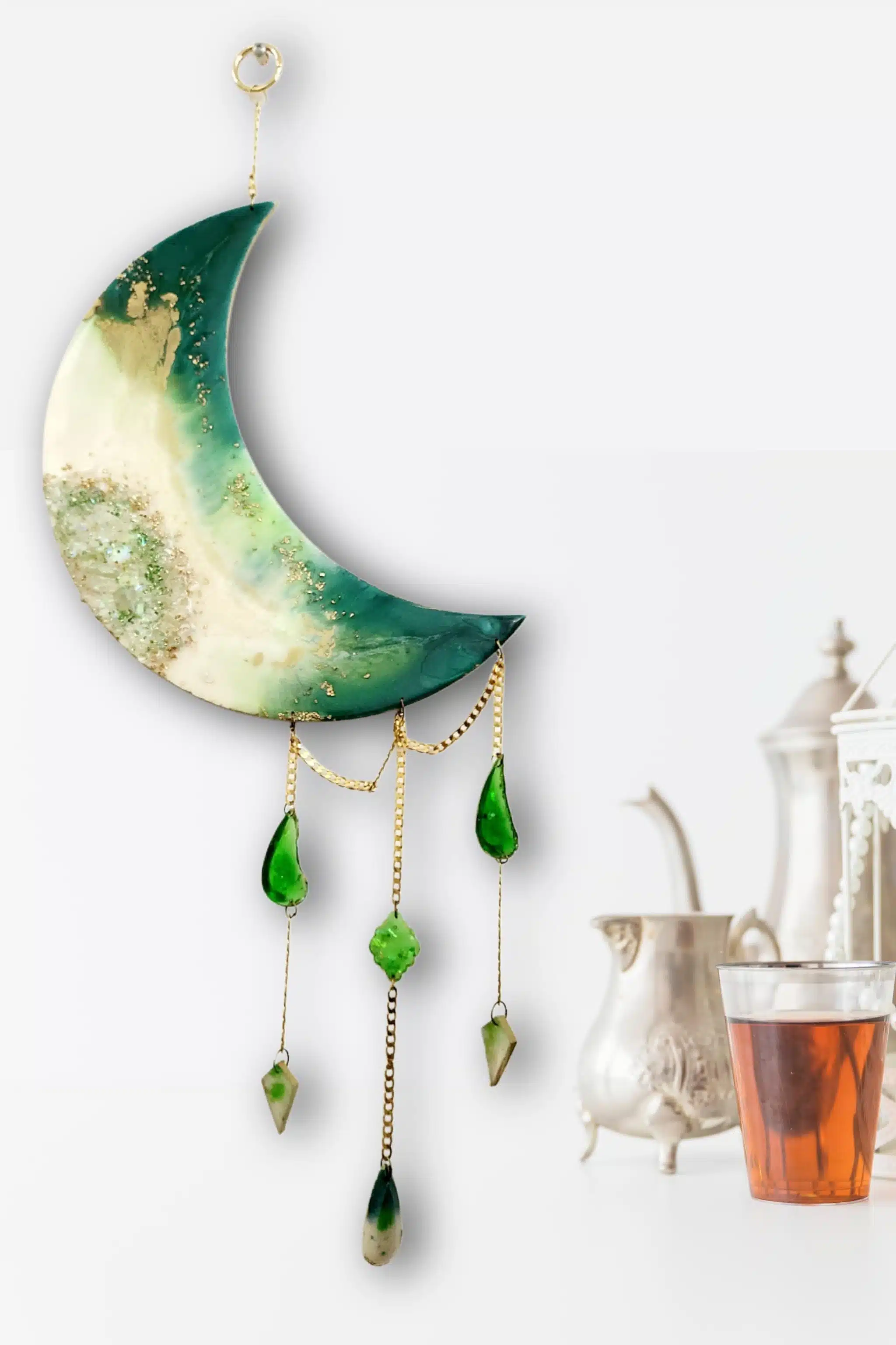 Ramadan Crescent Green Wall Hanging 55 cm 1 Ramadan Crescent Green Wall Hanging 55 cm