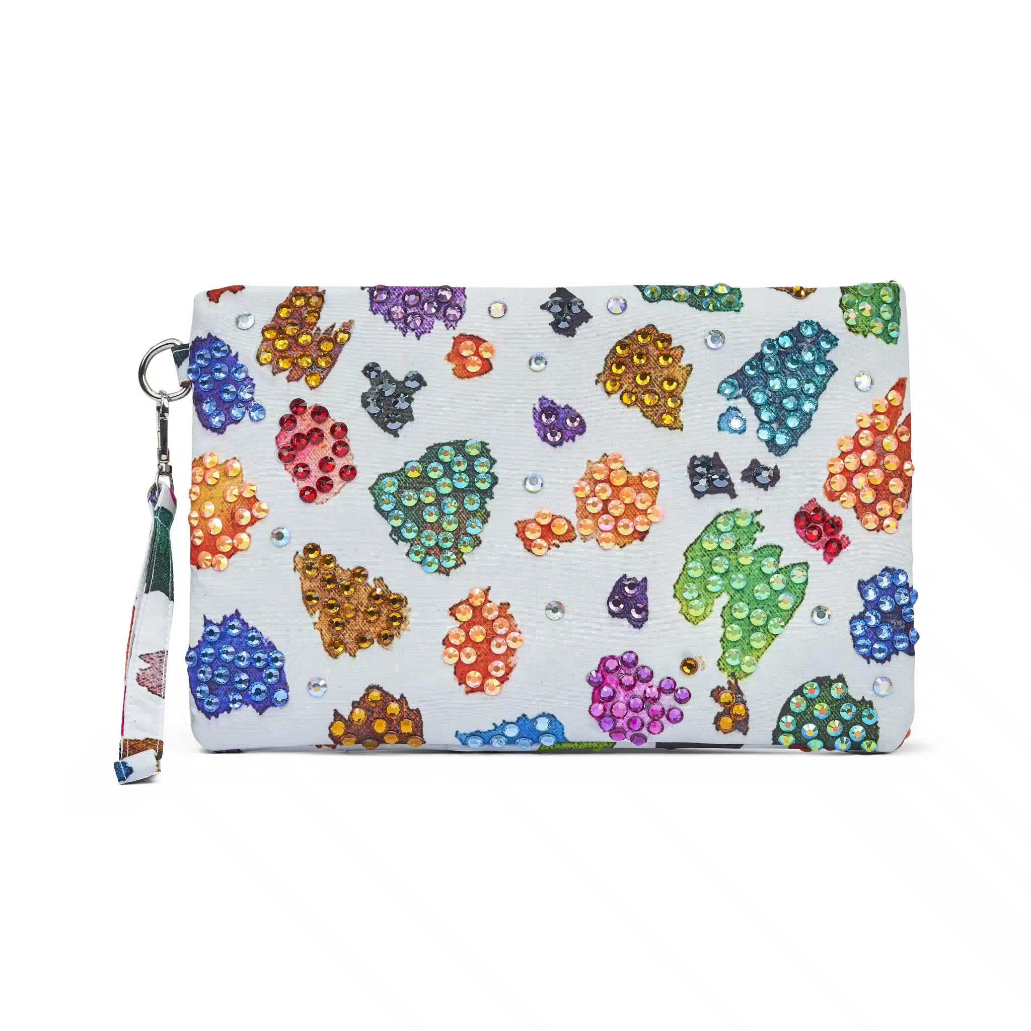 Cow Print Rhinestones Clutch - Large 2 fsos9716 scaled