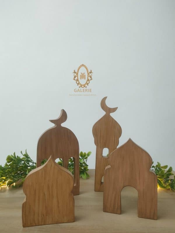 Set of 4 Wooden mosques