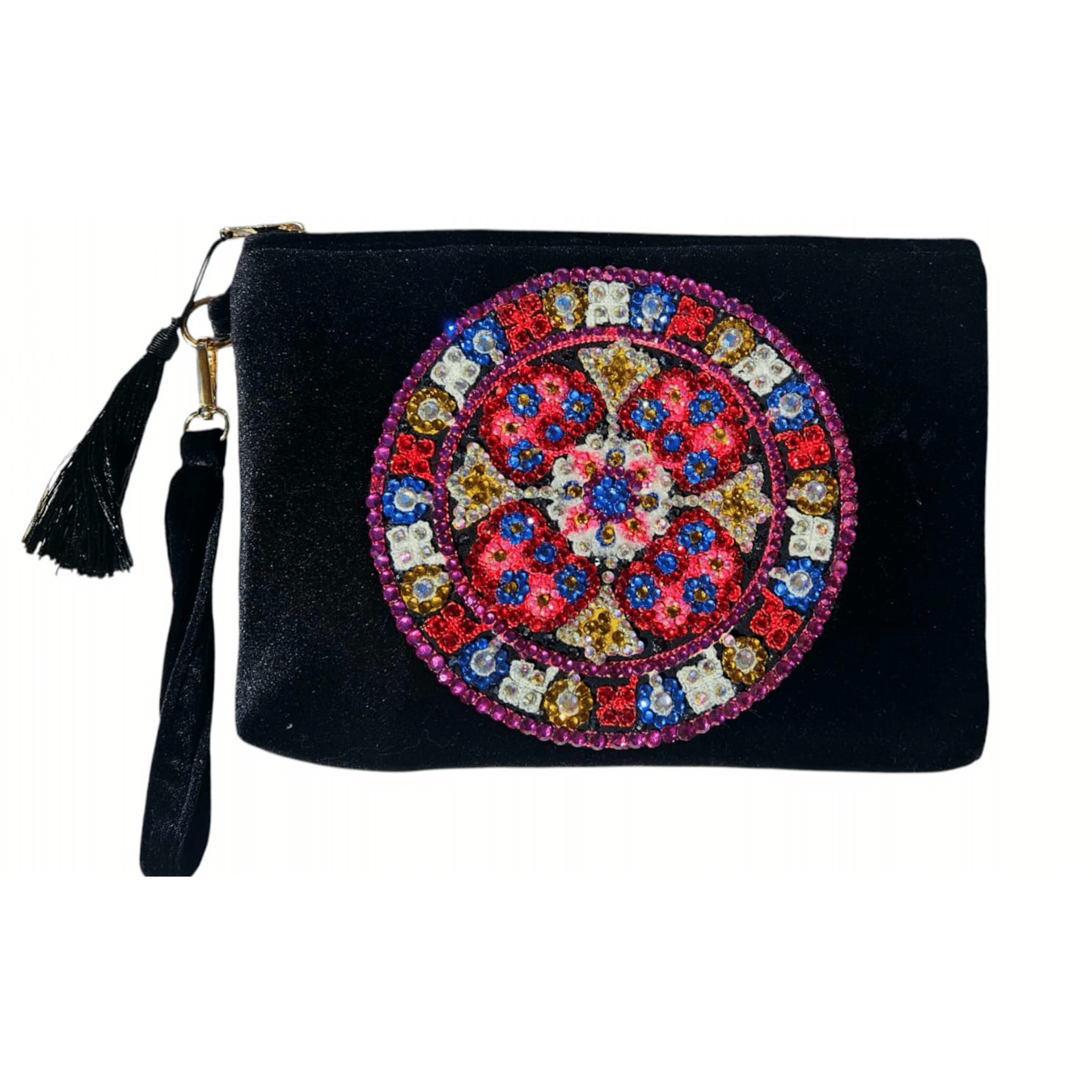 Red Khayamiya Rhinestones Clutch 1 Red Khayamiya Rhinestones Clutch