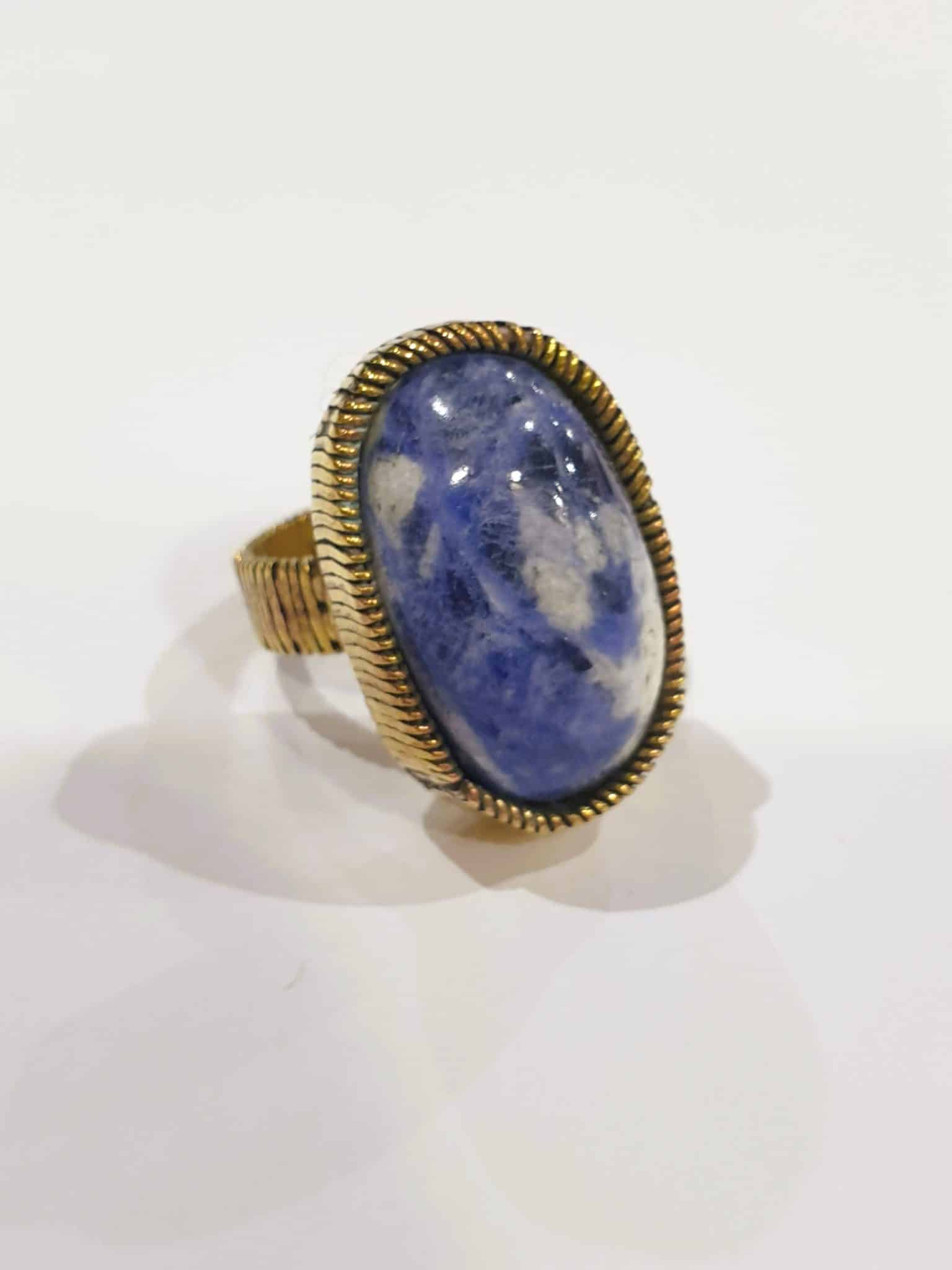 Sodalite wire ring 1 Sodalite wire ring