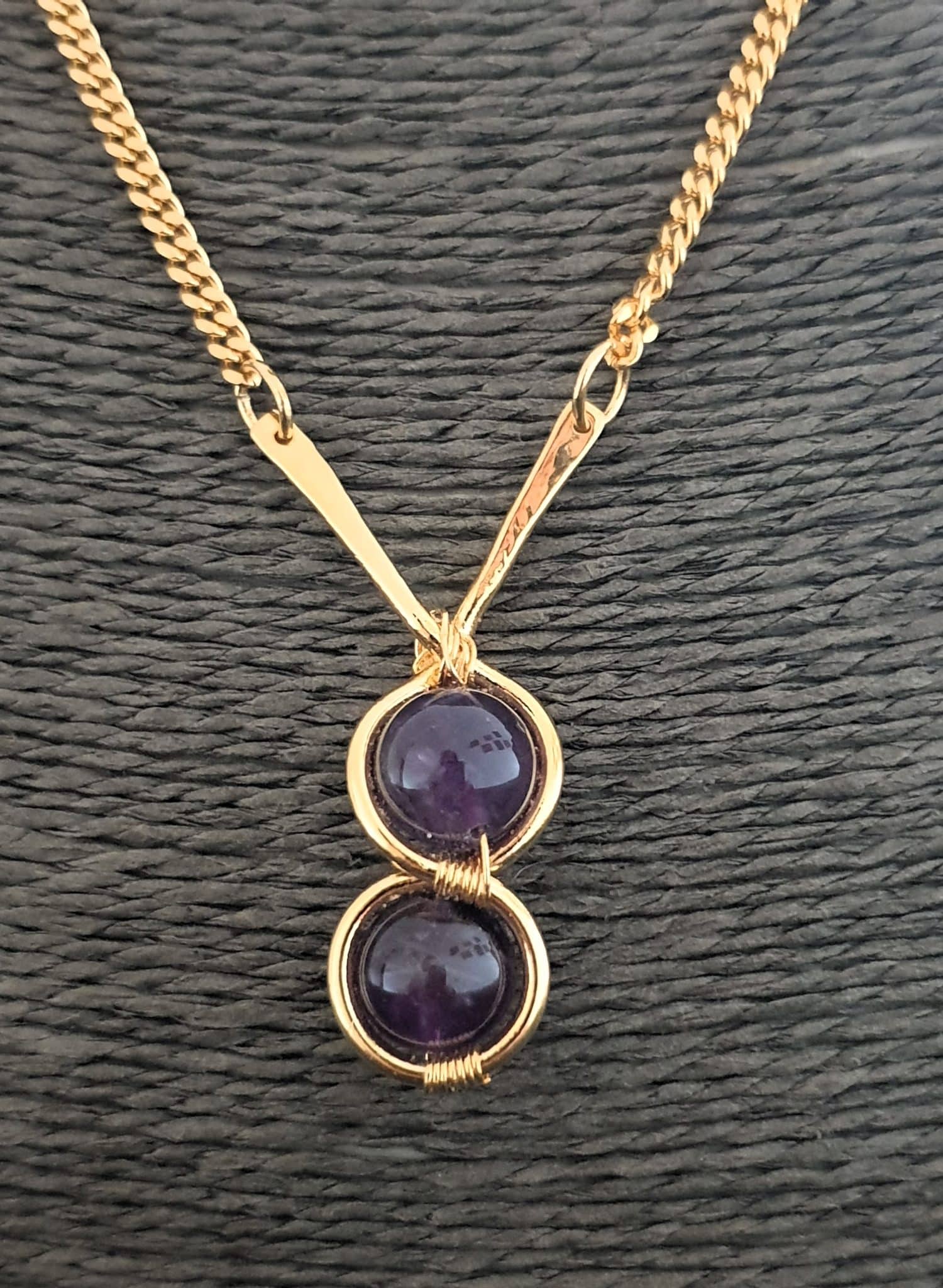 Double/triple sphere amethyst necklace 2 20250223 161048 edited scaled