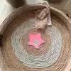 Jute & Burlap Tray with leather hands