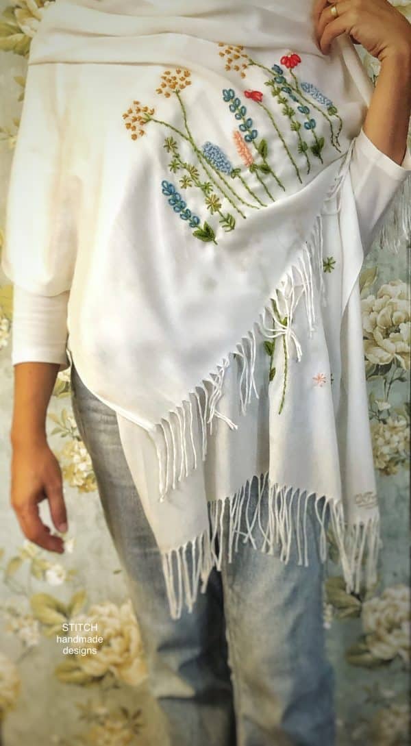 Ivory Garden Pashmina Shawl