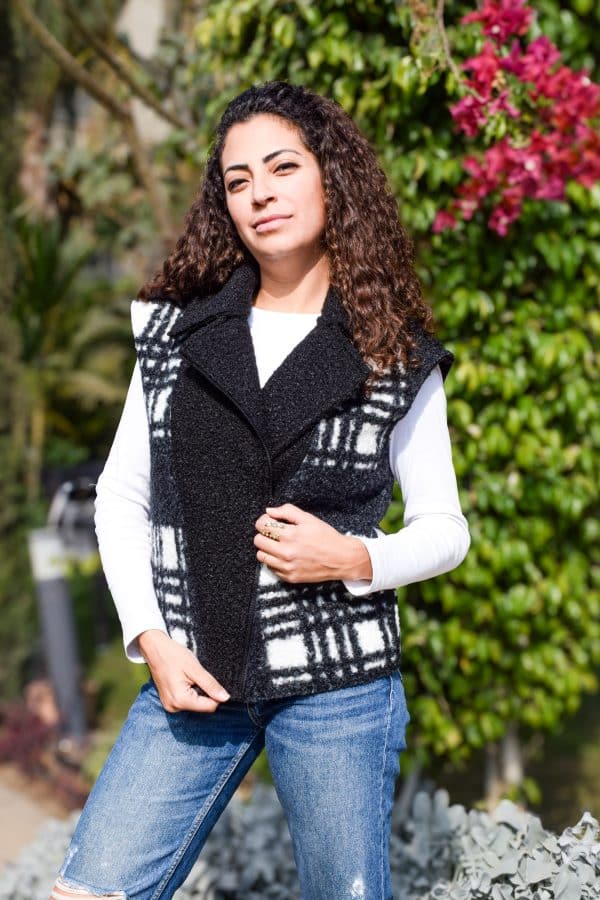 B&W Wool vest