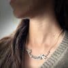 Pharaonic boat silver necklace