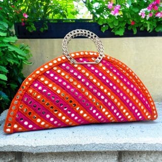 Pink & orange mirrors bag