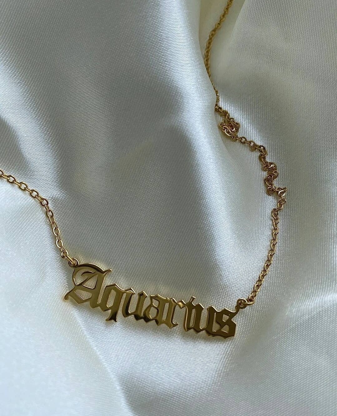 Zodiac sign necklace (Gothic font) 1 Zodiac sign necklace (Gothic font)