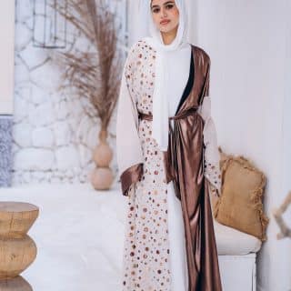 Chiffon with Organza Kaftan/abaya