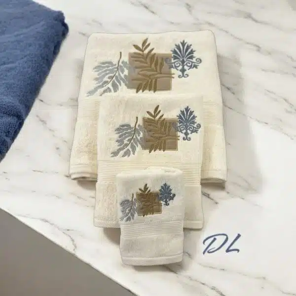 White, Blue and Gold Leaves