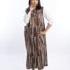 Brown striped dress