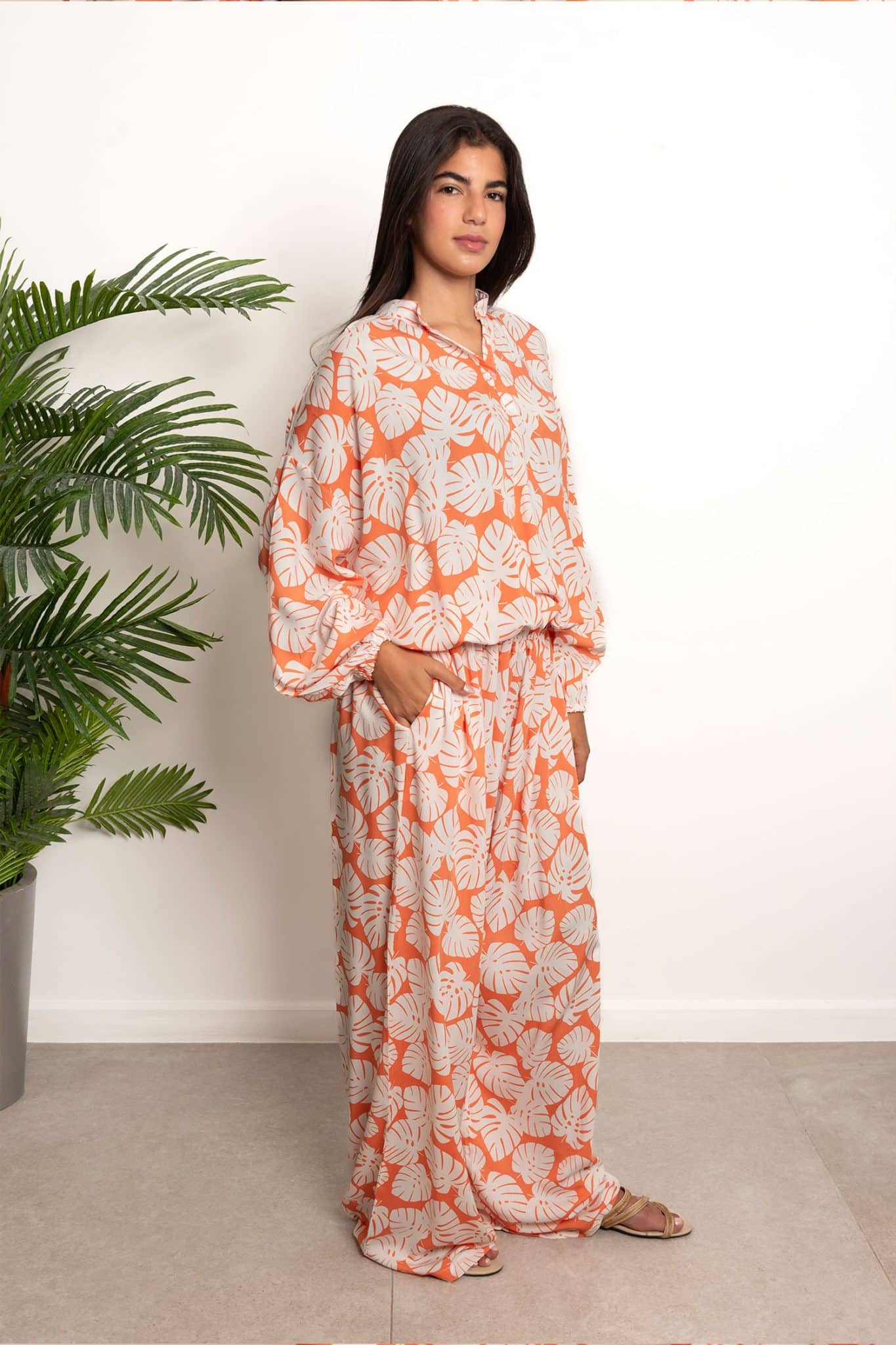 Orange Leaves Blouse 3 mitcha 812104 scaled