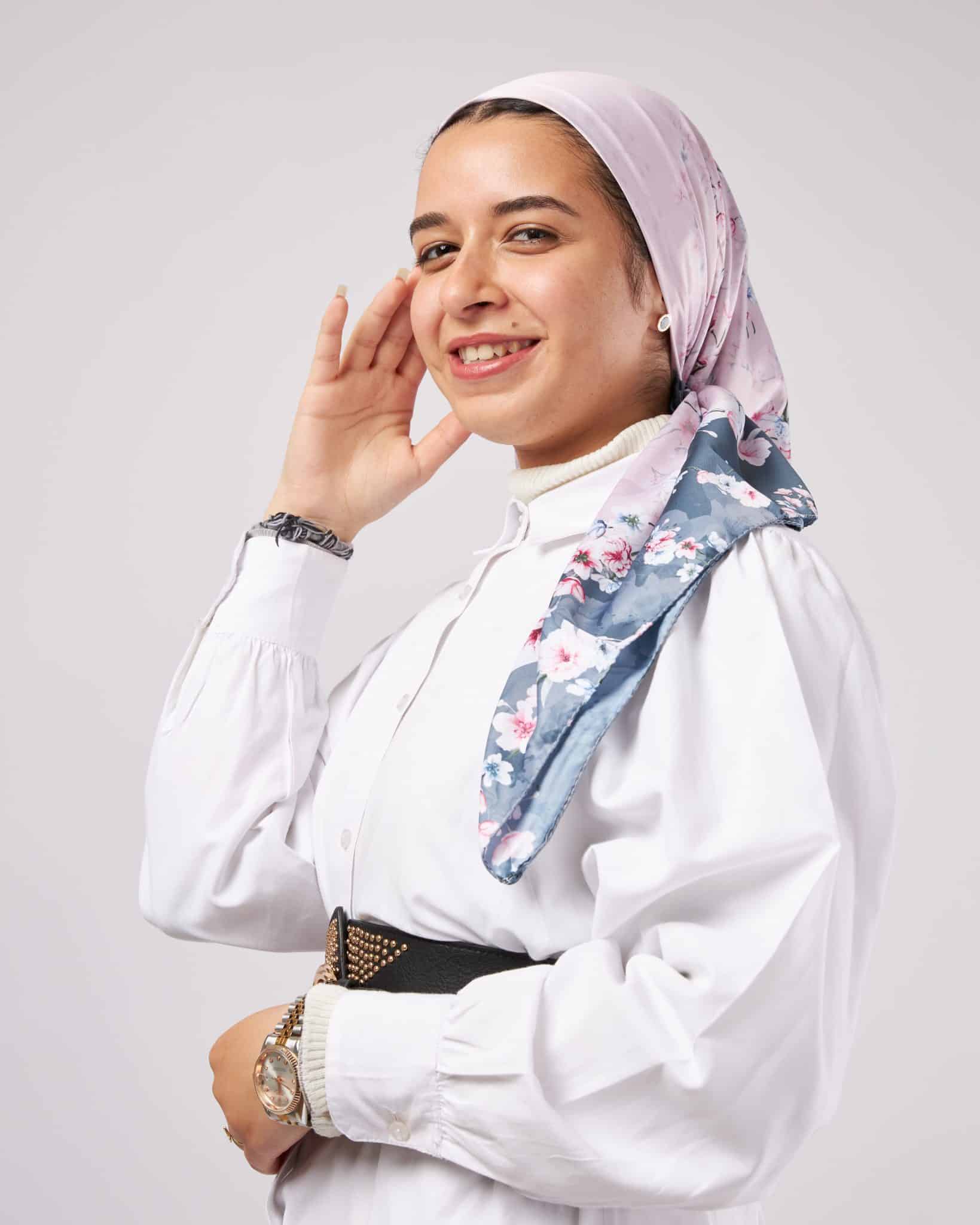 Light Rose Square scarf 1 Light Rose Square scarf