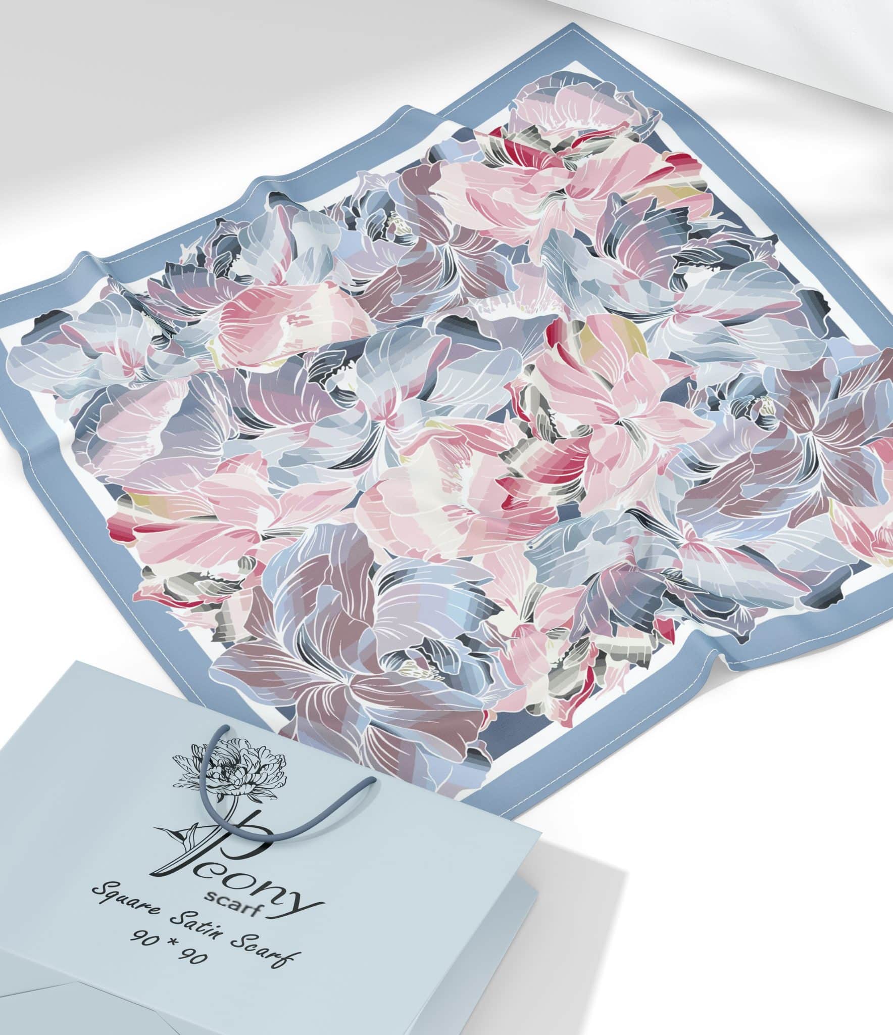 Blue Square scarf 1 Blue Square scarf