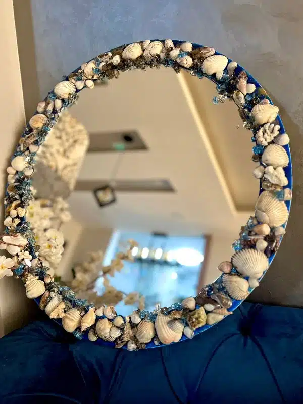 Seashells resin mirror