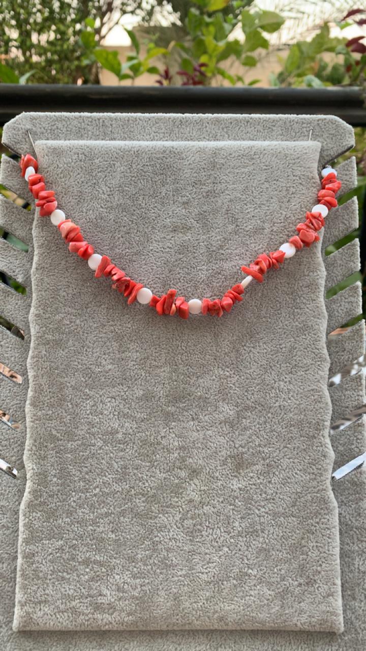 925 Silver pink coral and seashell necklace 3 IMG 20250410 WA0019