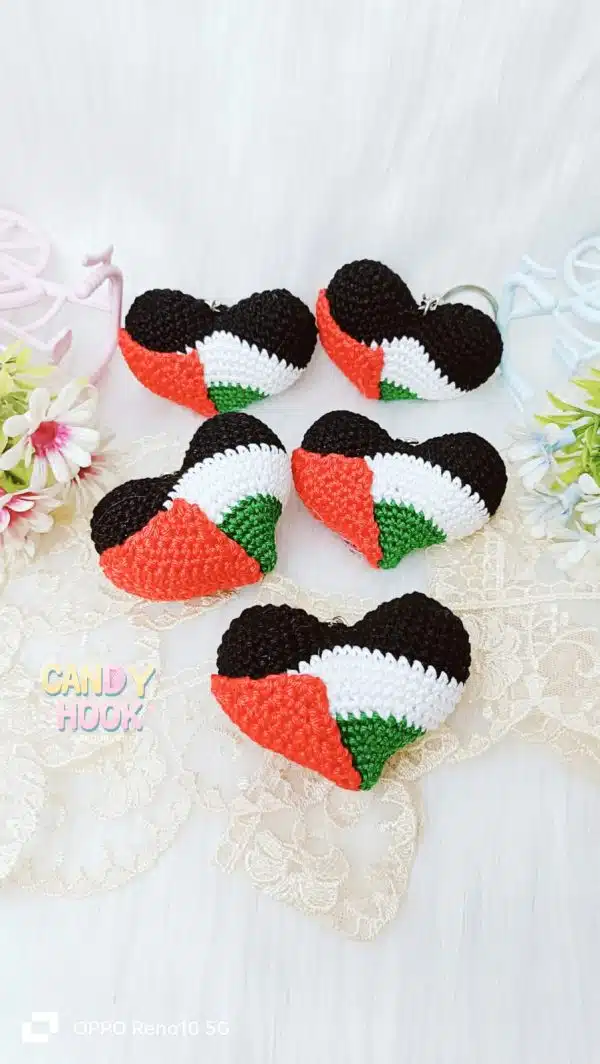 Heart keychain (Palestine)