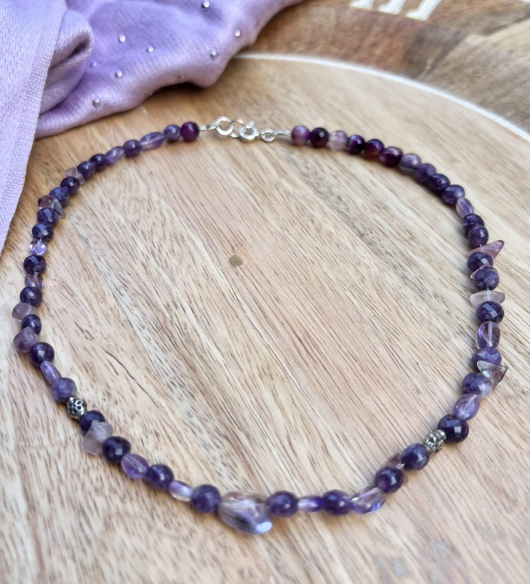 Multi shaped beads, amethyst necklaces. 2 IMG 3456 scaled