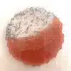 salmon pink with silver leaves