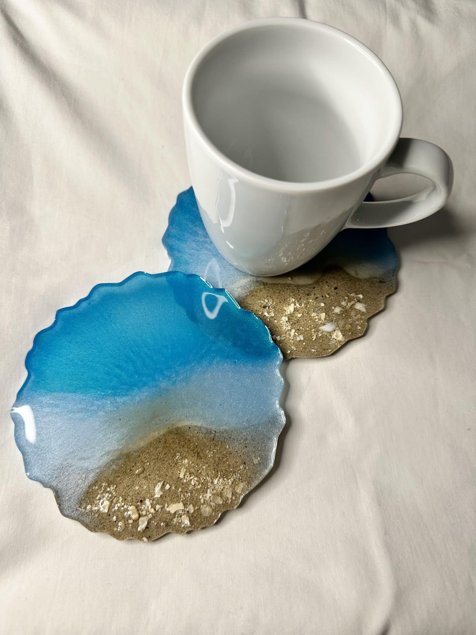 Sandy Beach - Resin Coaster 2 Sandy Beach