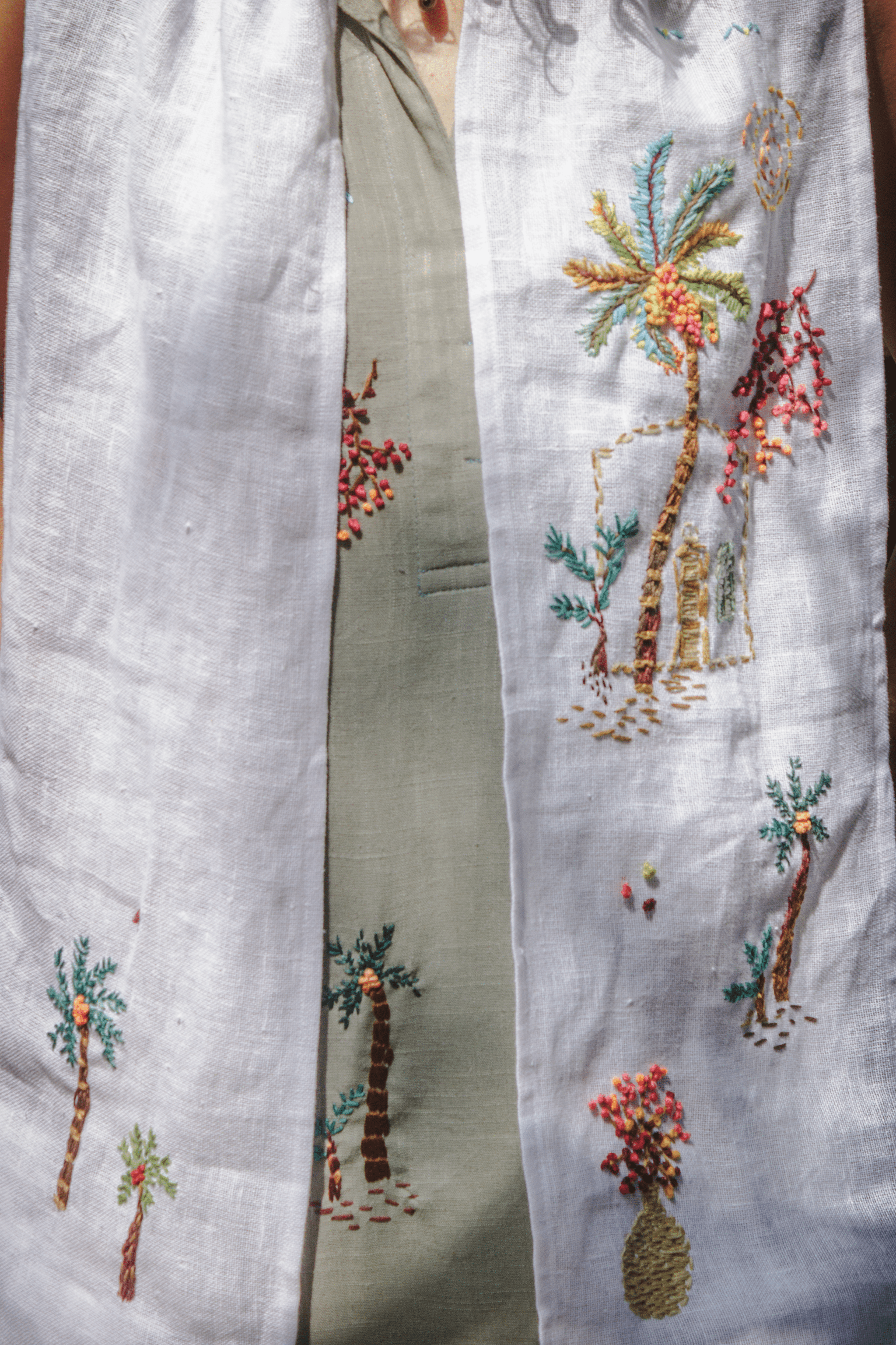 Ardi Pure Linen Scarf (White) 3 IMG 8509 1 copy