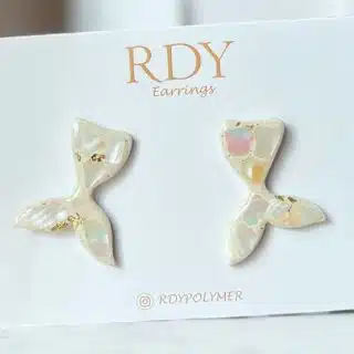 mermaid - earring - polymer clay