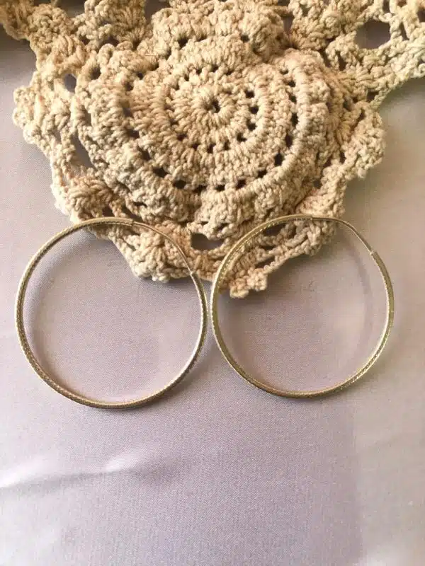 Handmade 925 4cm diameter Circle Earring