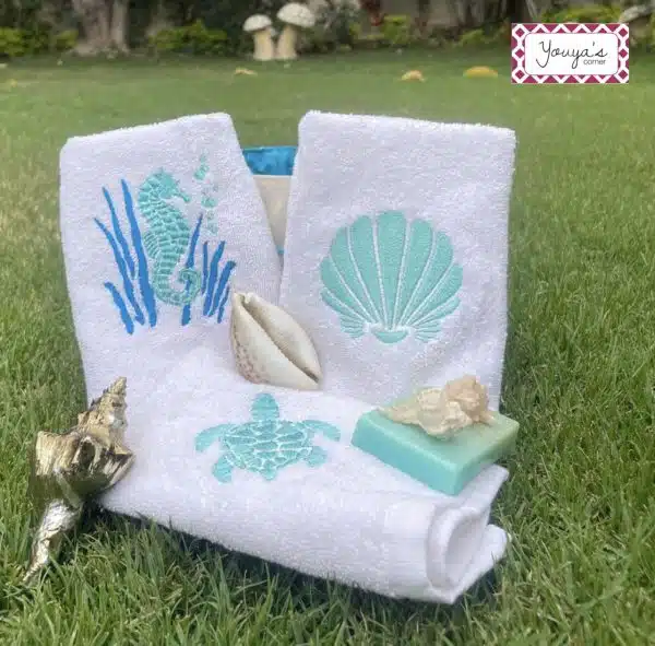 sea side guest towels