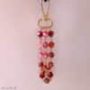 Fuchsia Flower bag charms
