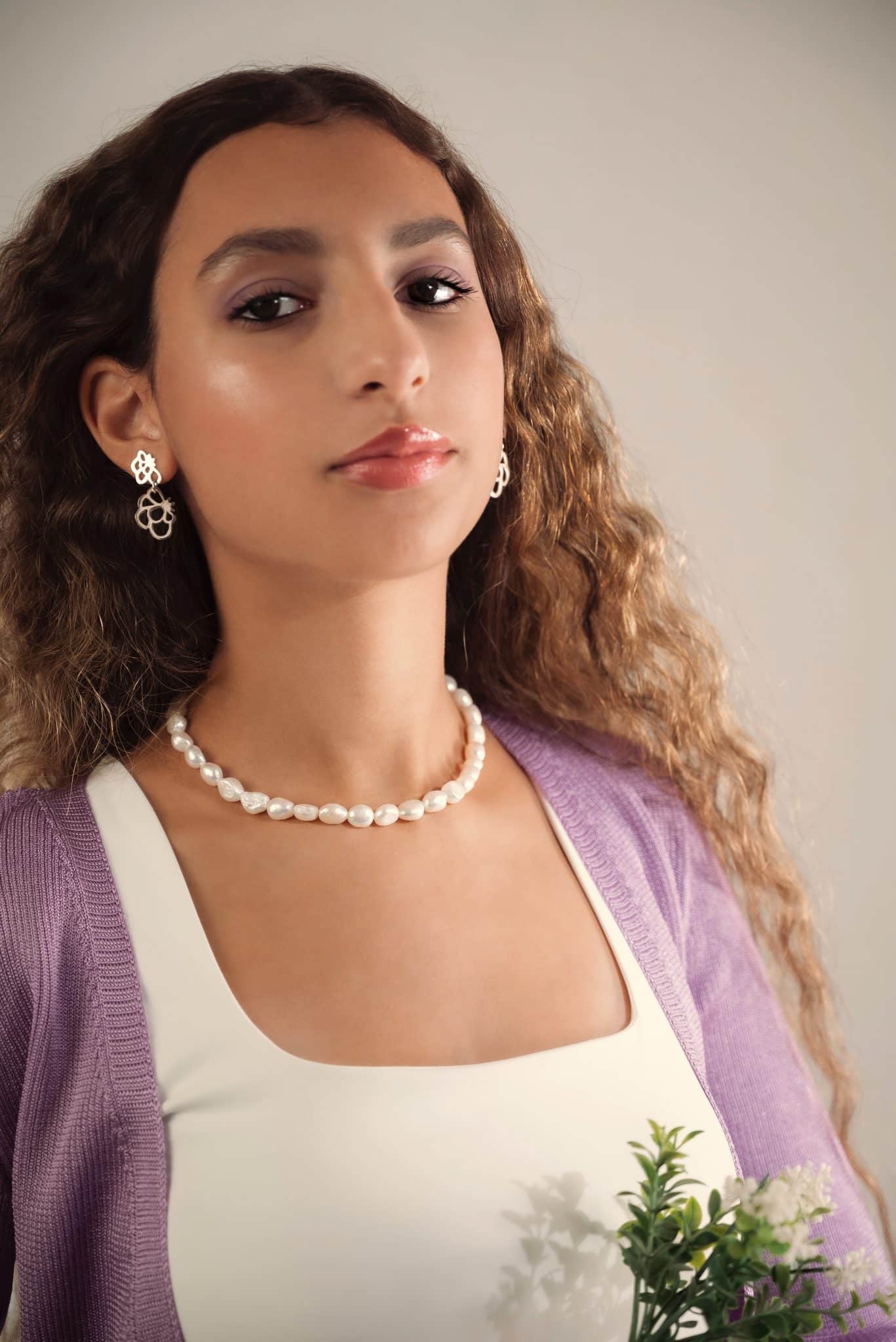 April Blush Pearl Necklace 2 Pearl necklace with sterling silver toggle lock