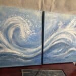 Wave tableau acrylic on canvas