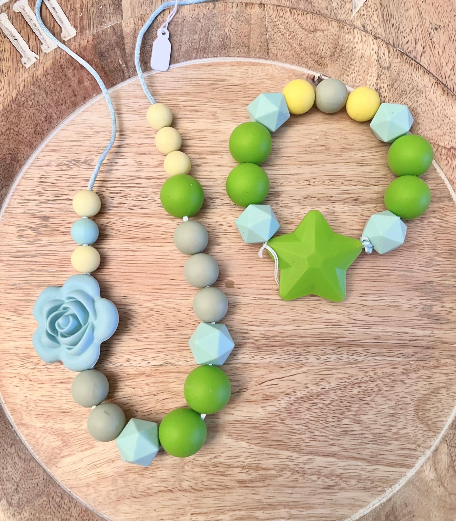 Teething, silicone beads necklaces, sold separately. 3 IMG 3921 scaled